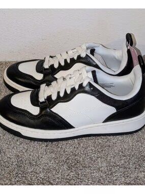 Wild Fable Black White Lace Up Low Top Sneakers Shoes Women